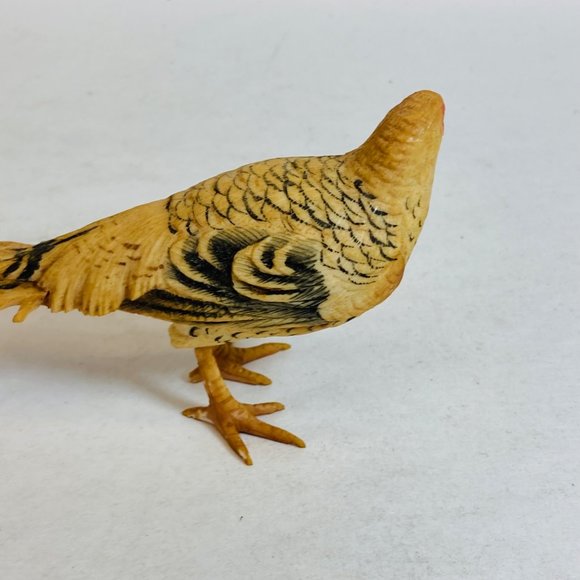 Pheasant Bird Carving ? IBJ or TBJ ? Feels like Resin Painted one claw flawed - Picture 10 of 13